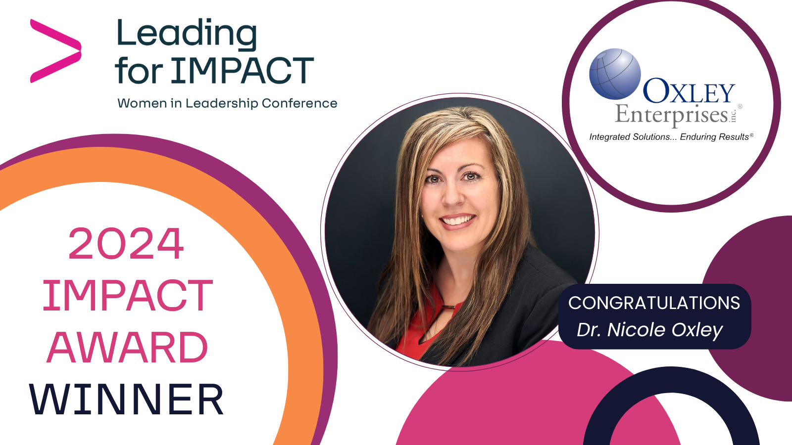 Dr. Nicole Oxley Leading for IMPACT Award Winner